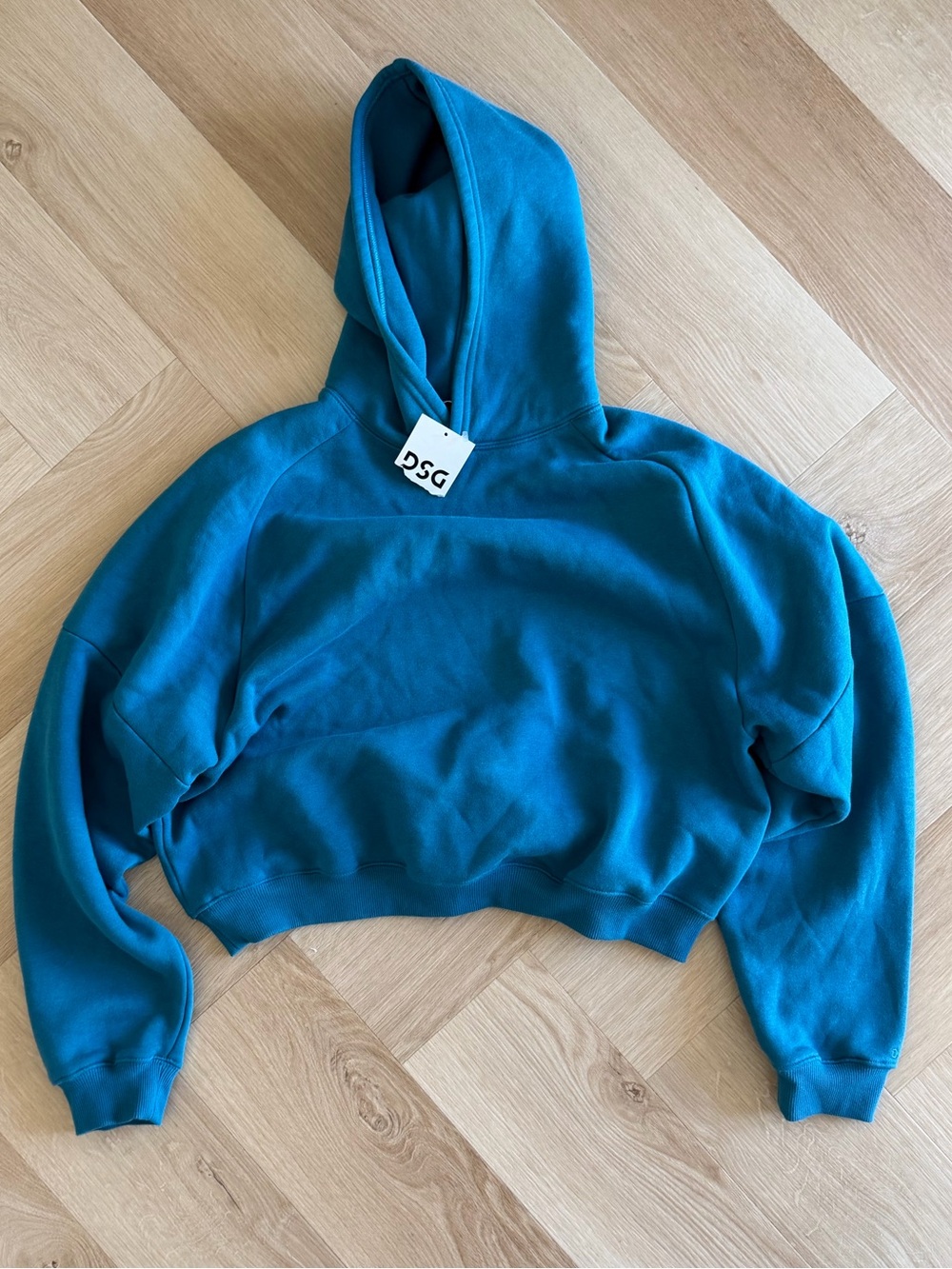 DSG Teal Cropped Hooded Sweatshirt